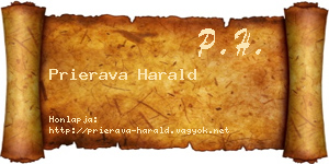 Prierava Harald névjegykártya